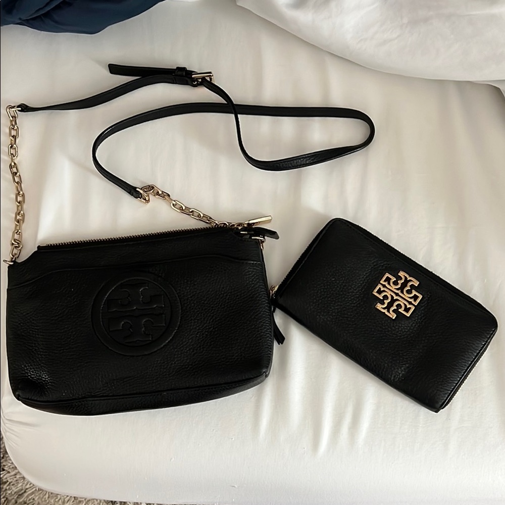 Tory Burch Black Quilted Crossbody Bag